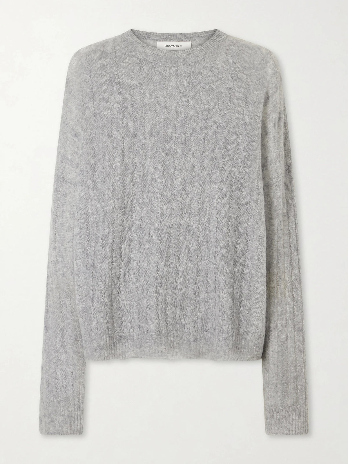 LISA YANG Amabel Cable-knit Cashmere And Silk-blend Sweater