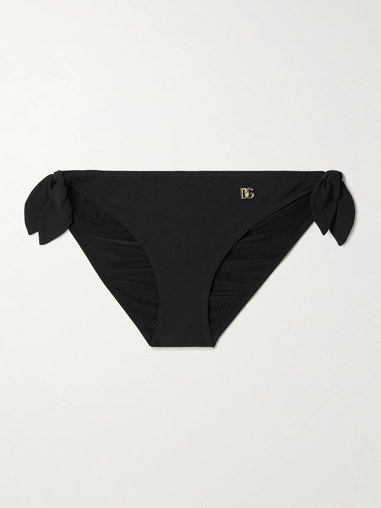 Image of Swimwear. Product name - Embellished Bikini Briefs in Black colour by brand - Dolce & Gabbana