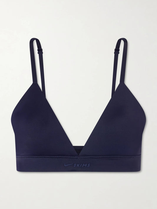 Image of Bras. Product name - + Nike Triangle Bra in Navy colour by brand - SKIMS