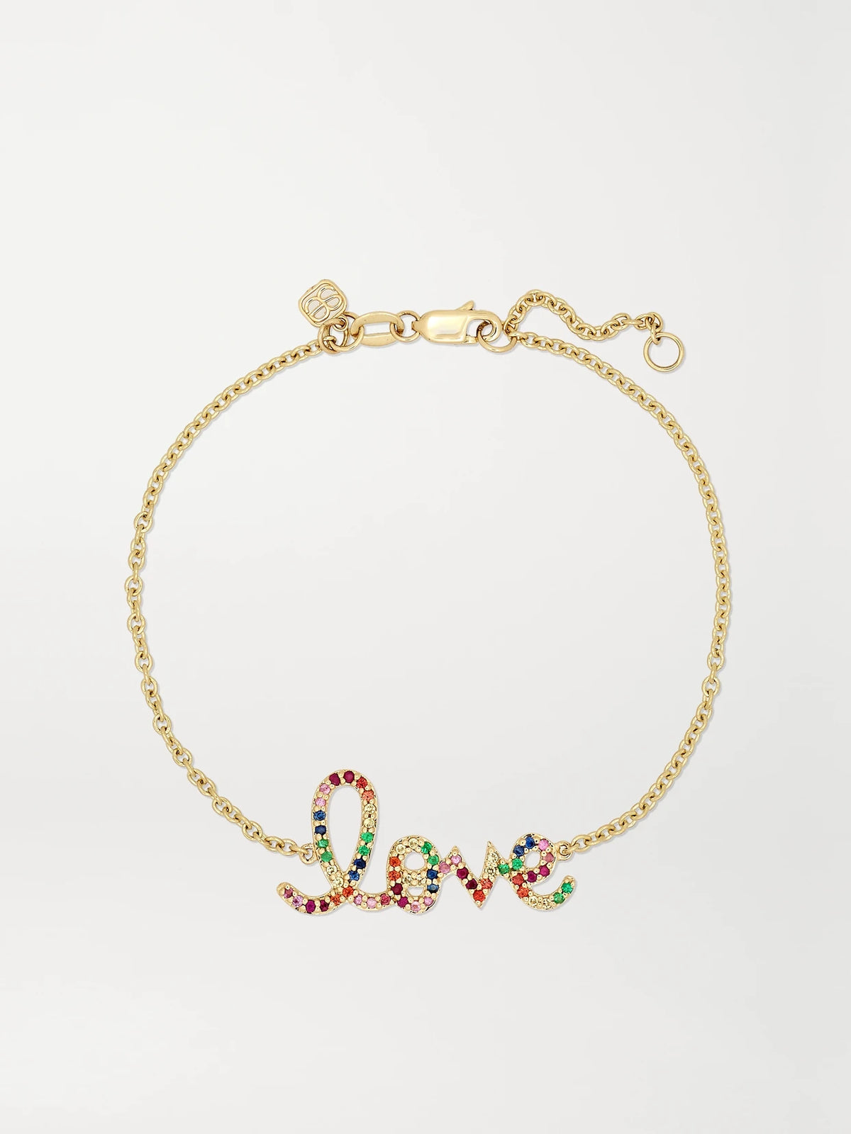 Medium Love 14-karat Gold Multi-stone Bracelet