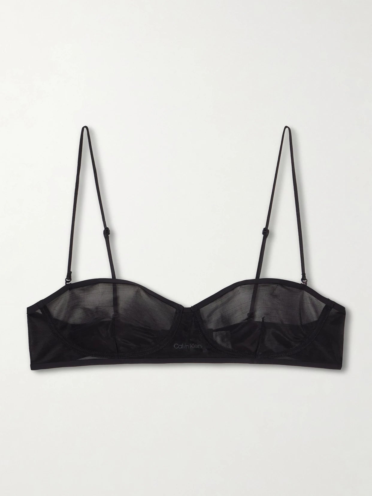 Image of Lingerie. Product name - Alden Balconette Bra in Black colour by brand - Calvin Klein Collection