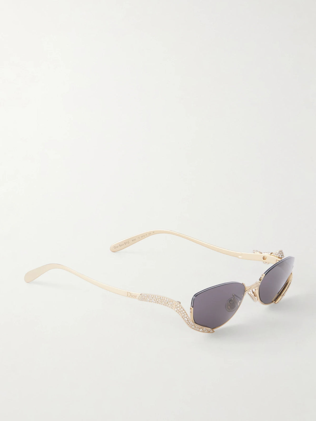 Eyewear Dior Bow B1u Embellished Cat-eye Gold-tone Sunglasses
