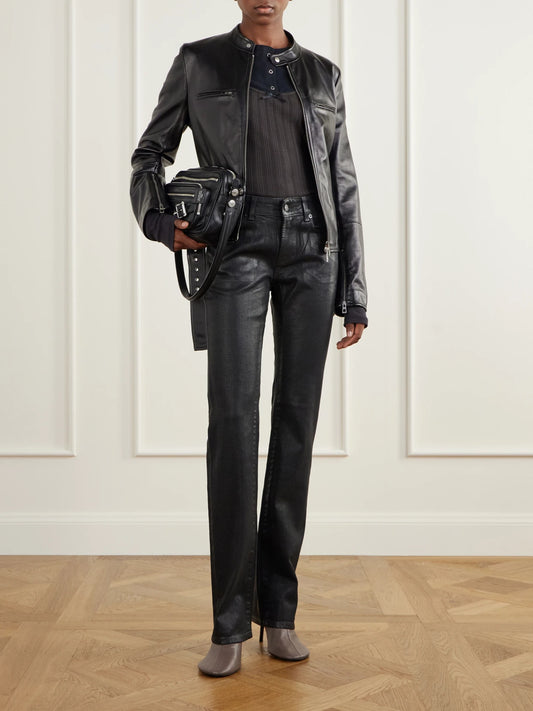 Image of Jeans. Product name - High-rise Skinny Jeans in Black colour by brand - Acne Studios