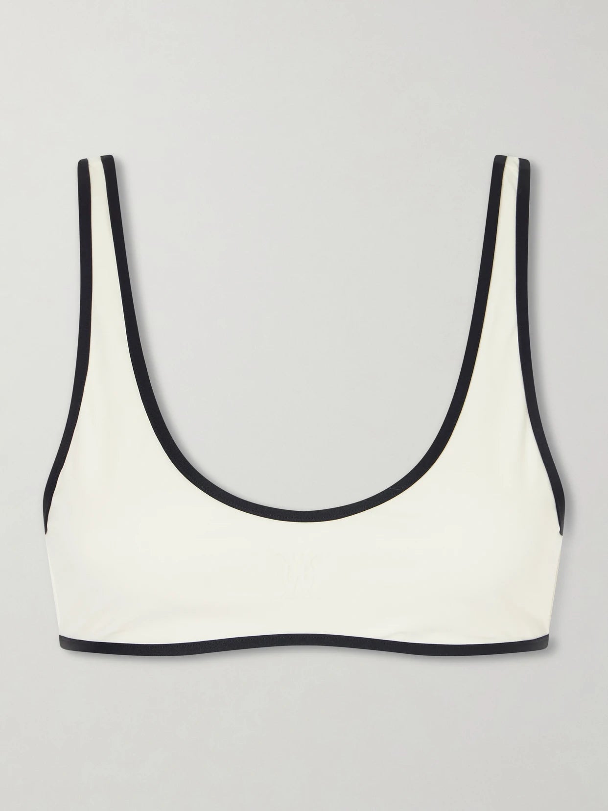 Image of Swimwear. Product name - Contraste Bikini Top in Ecru colour by brand - Kiki de Montparnasse