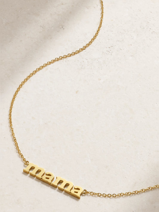 Mama 18-karat Gold Necklace