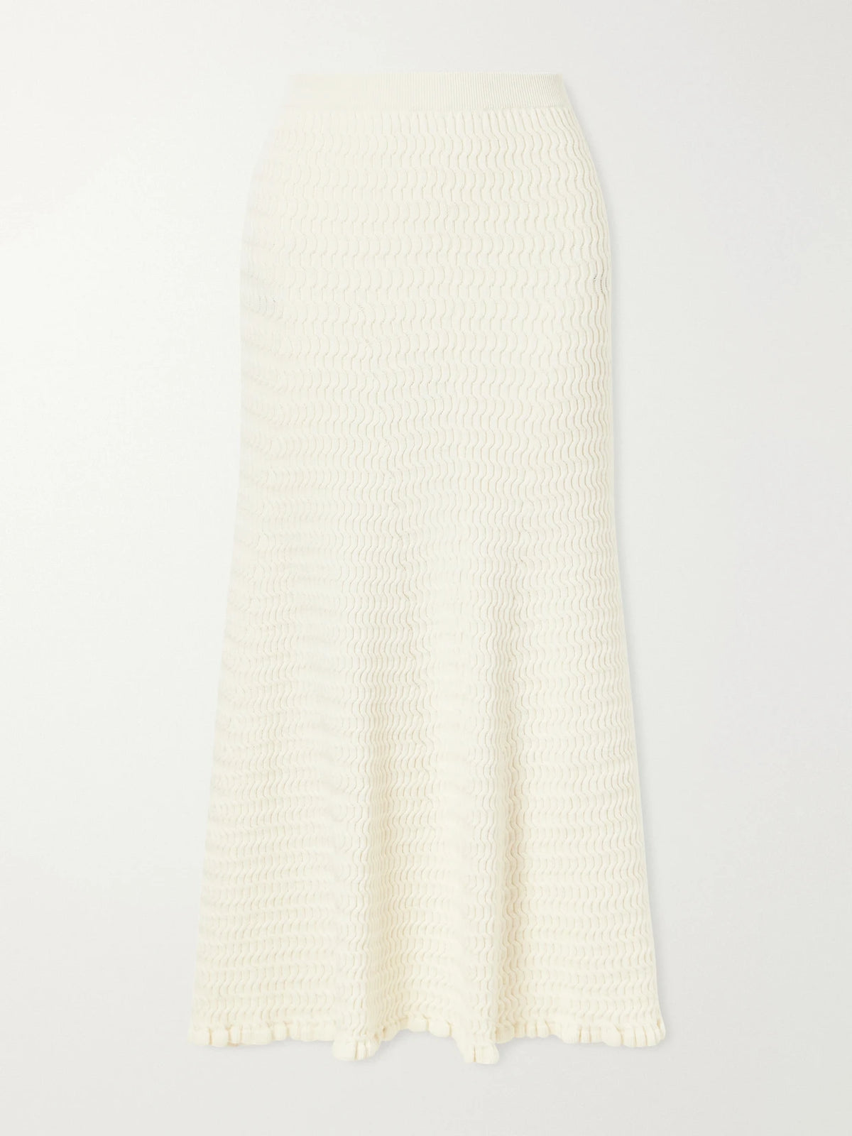 Proenza Schouler White Label Magnolia Cable-knit Cotton-blend Midi Skirt
