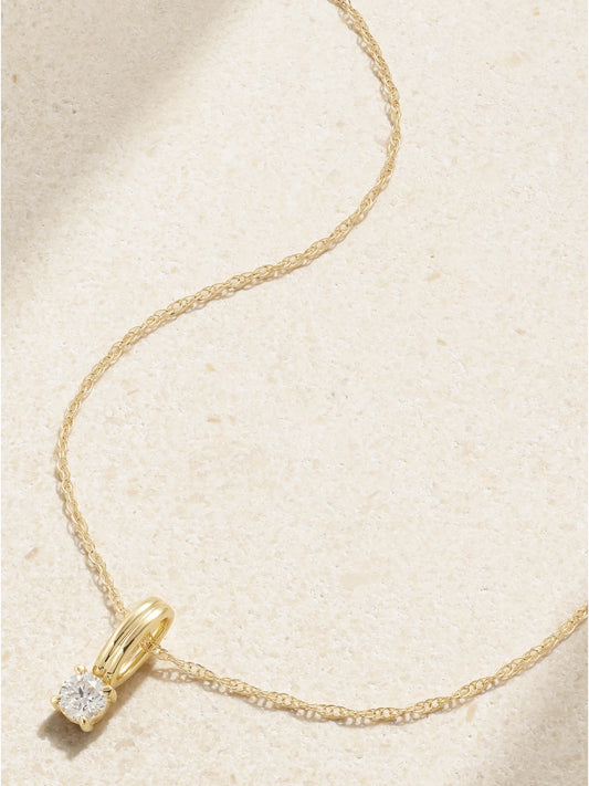 Flow 14-karat Gold Diamond Necklace