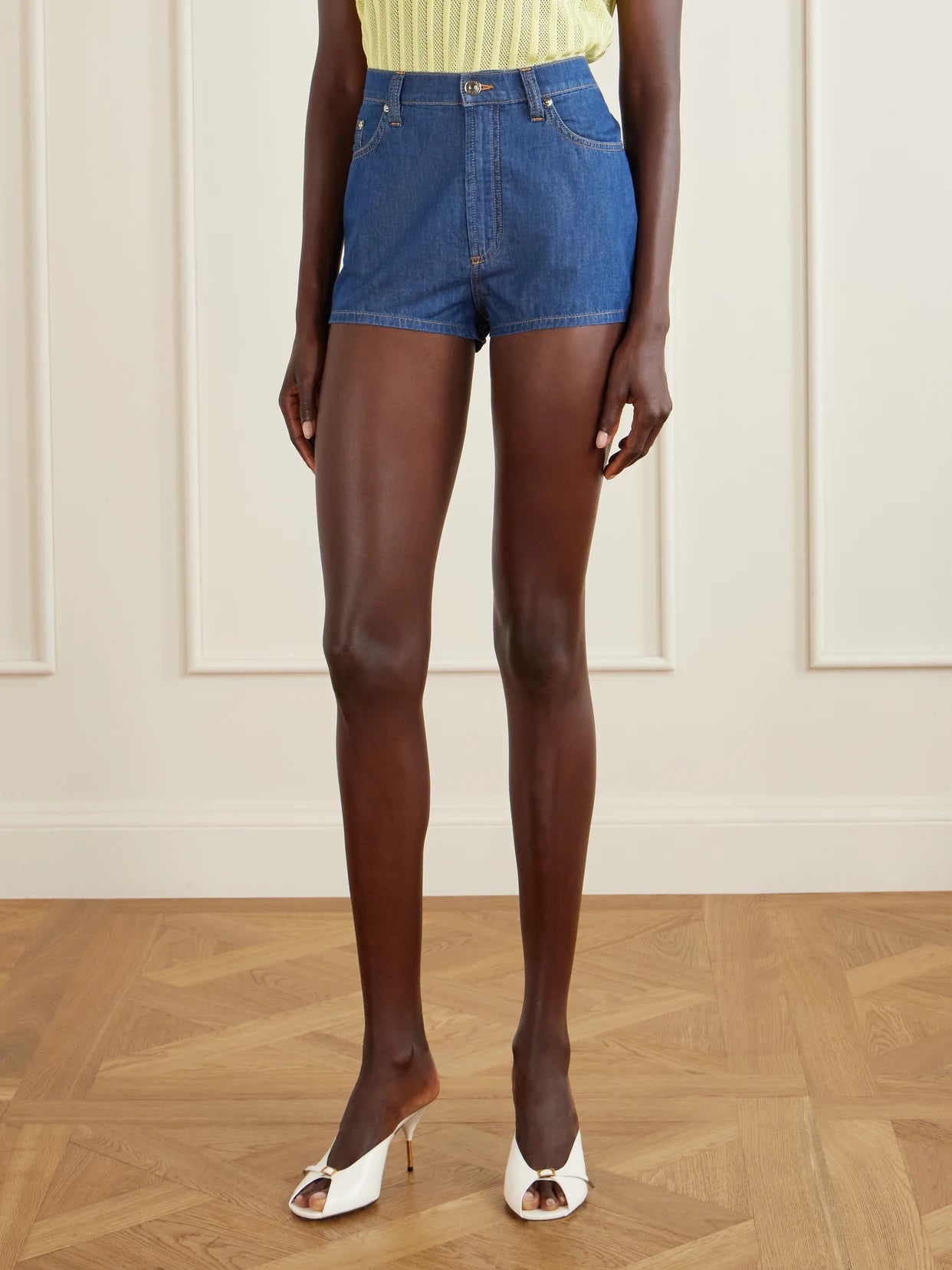 Denim High-rise Shorts