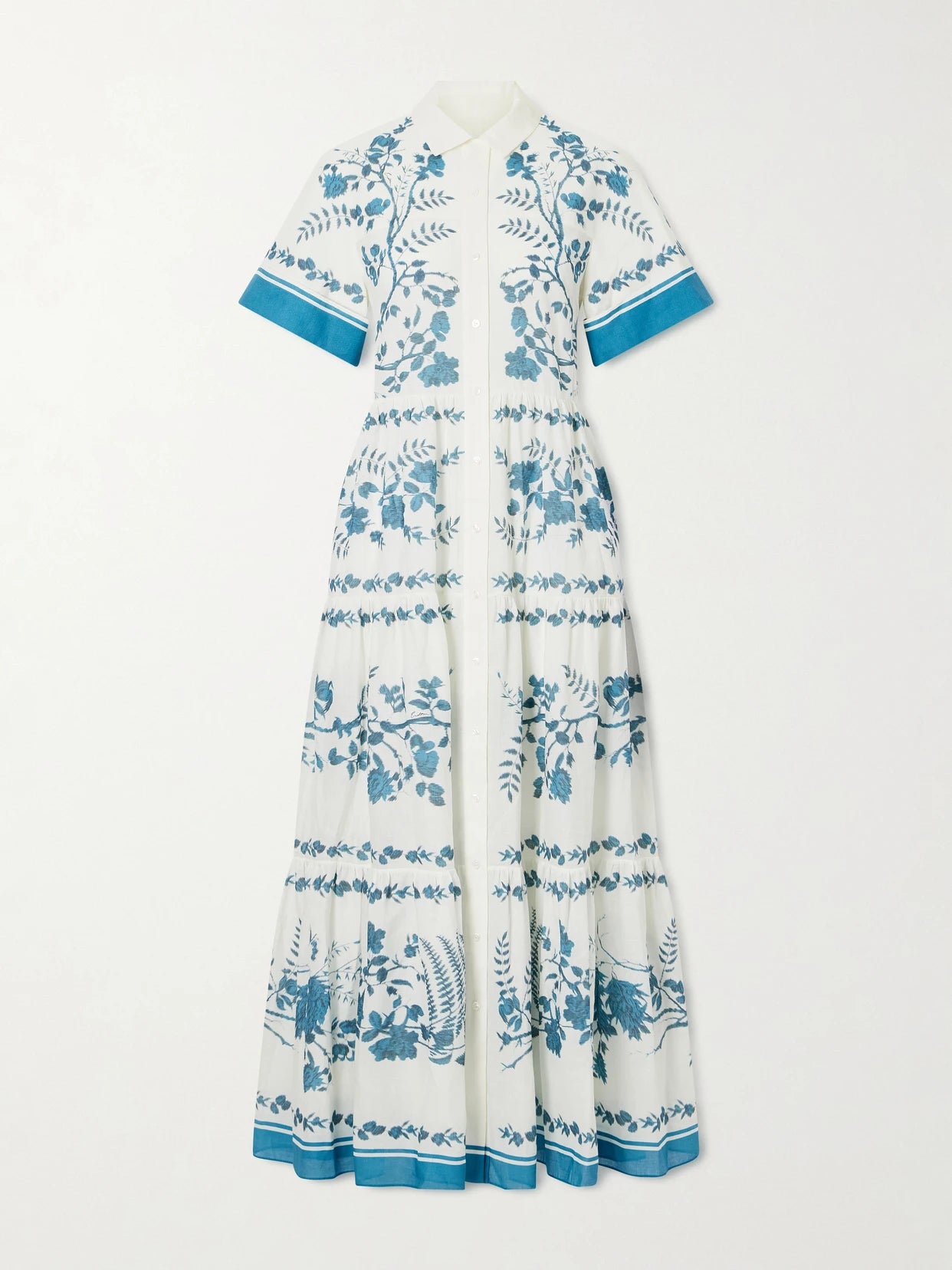 Floral-print Cotton And Linen-blend Midi Dress