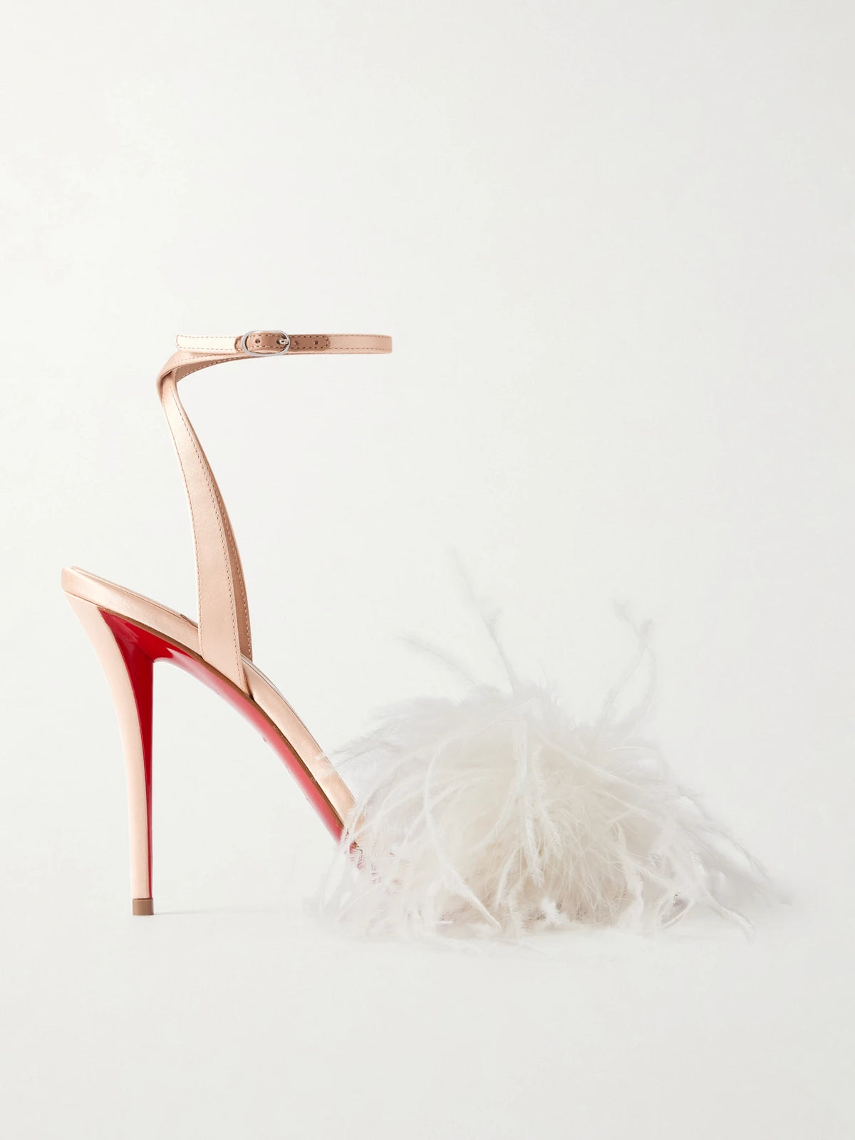 Miss Z Poupi 100 Feather-embellished Satin Sandals