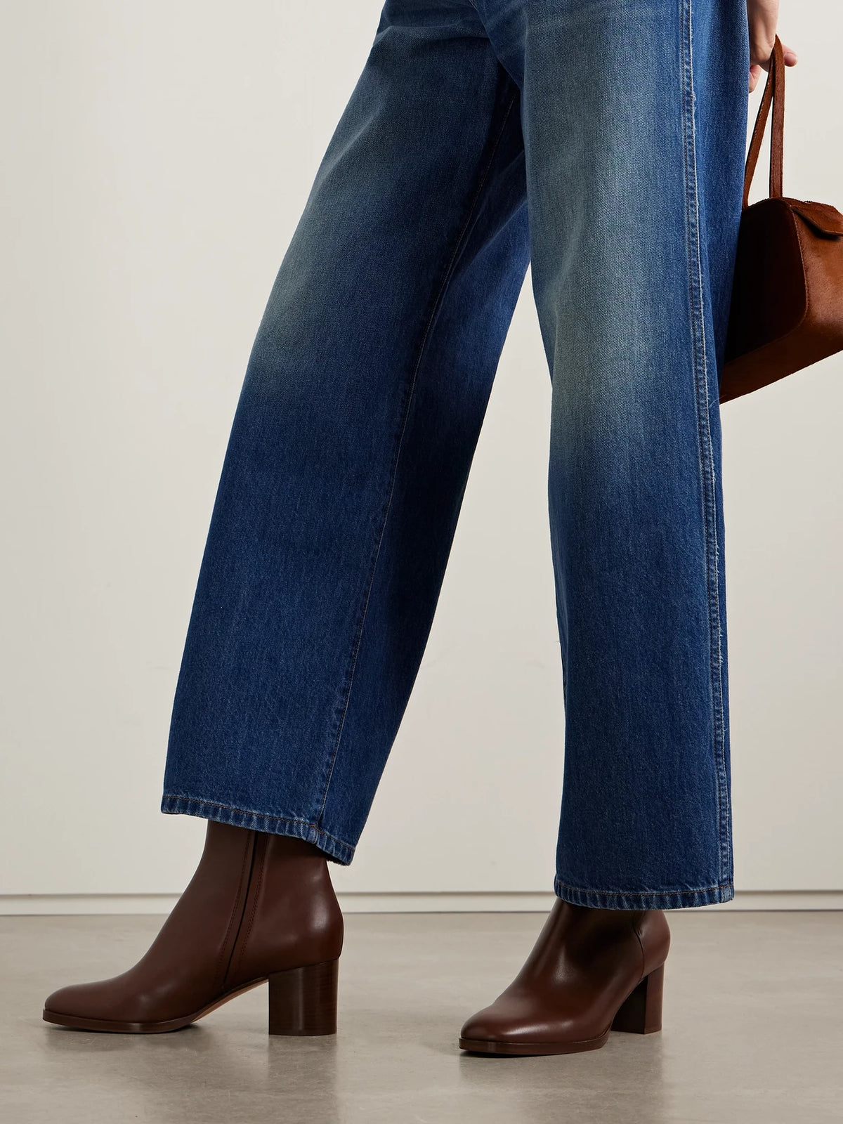 Vitello Glove 55 Leather Ankle Boots