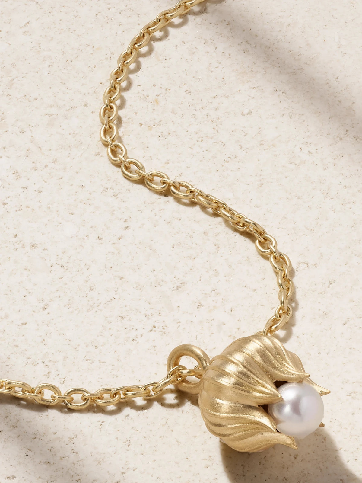 Lily Of The Valley Blossom 18-karat Gold Pearl Necklace