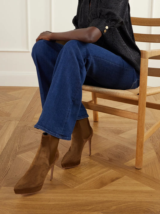 Gianvito Rossi Kim 85 Suede Ankle Boots