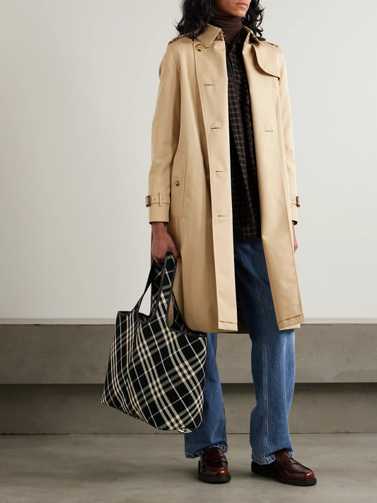 Kensington Long Organic Cotton-gabardine Trench Coat