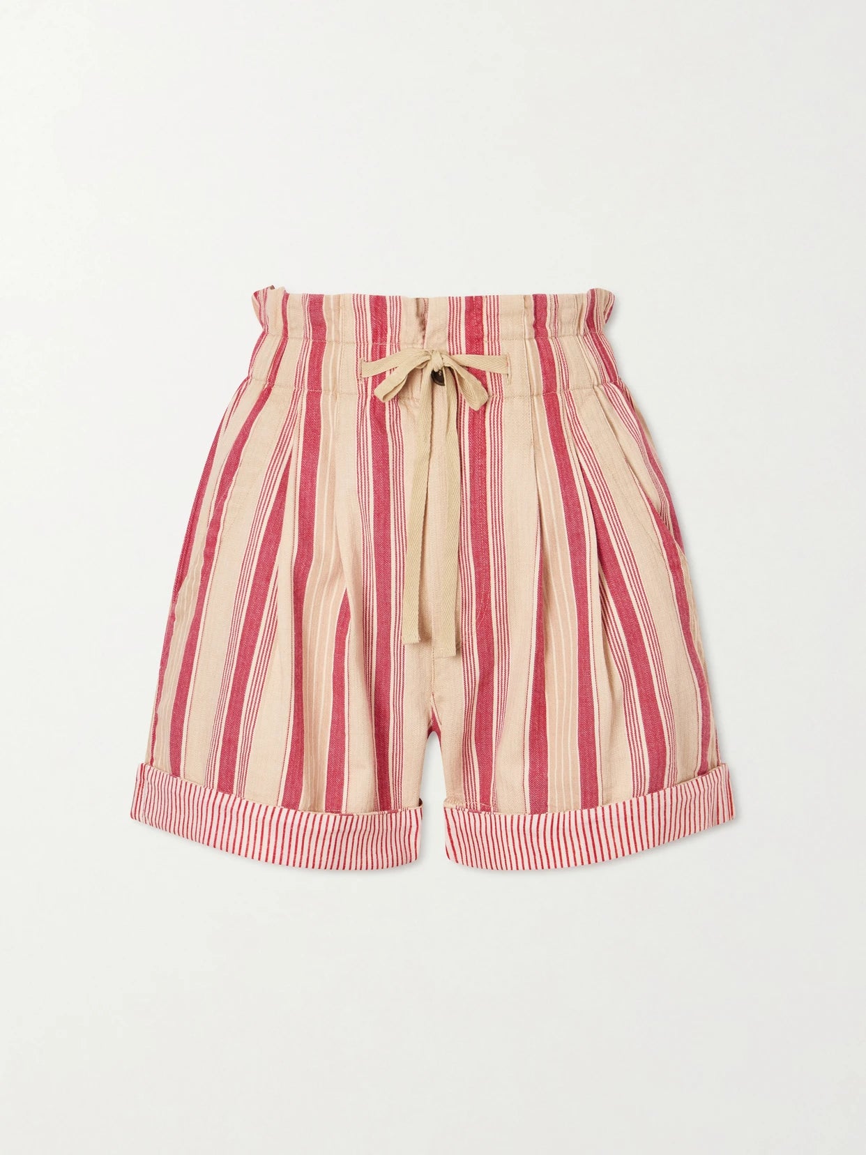 Nirma Pleated Cotton-twill Shorts