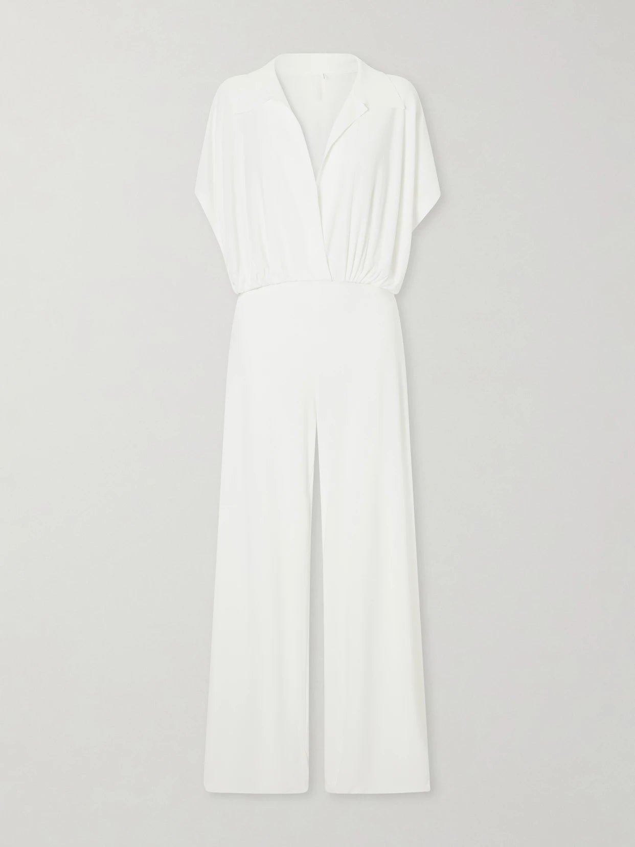 Image of Bodysuits. Product name - Draped Jersey Jumpsuit in White colour by brand - Norma Kamali