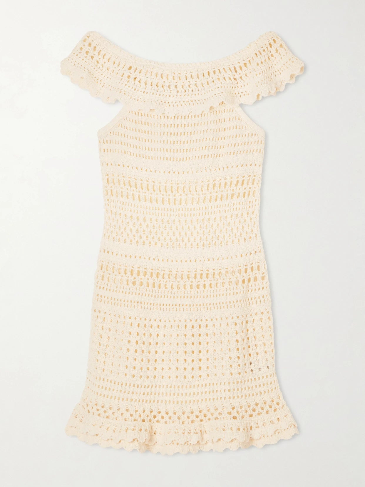 Zoa Crocheted Cotton-blend Mini Dress