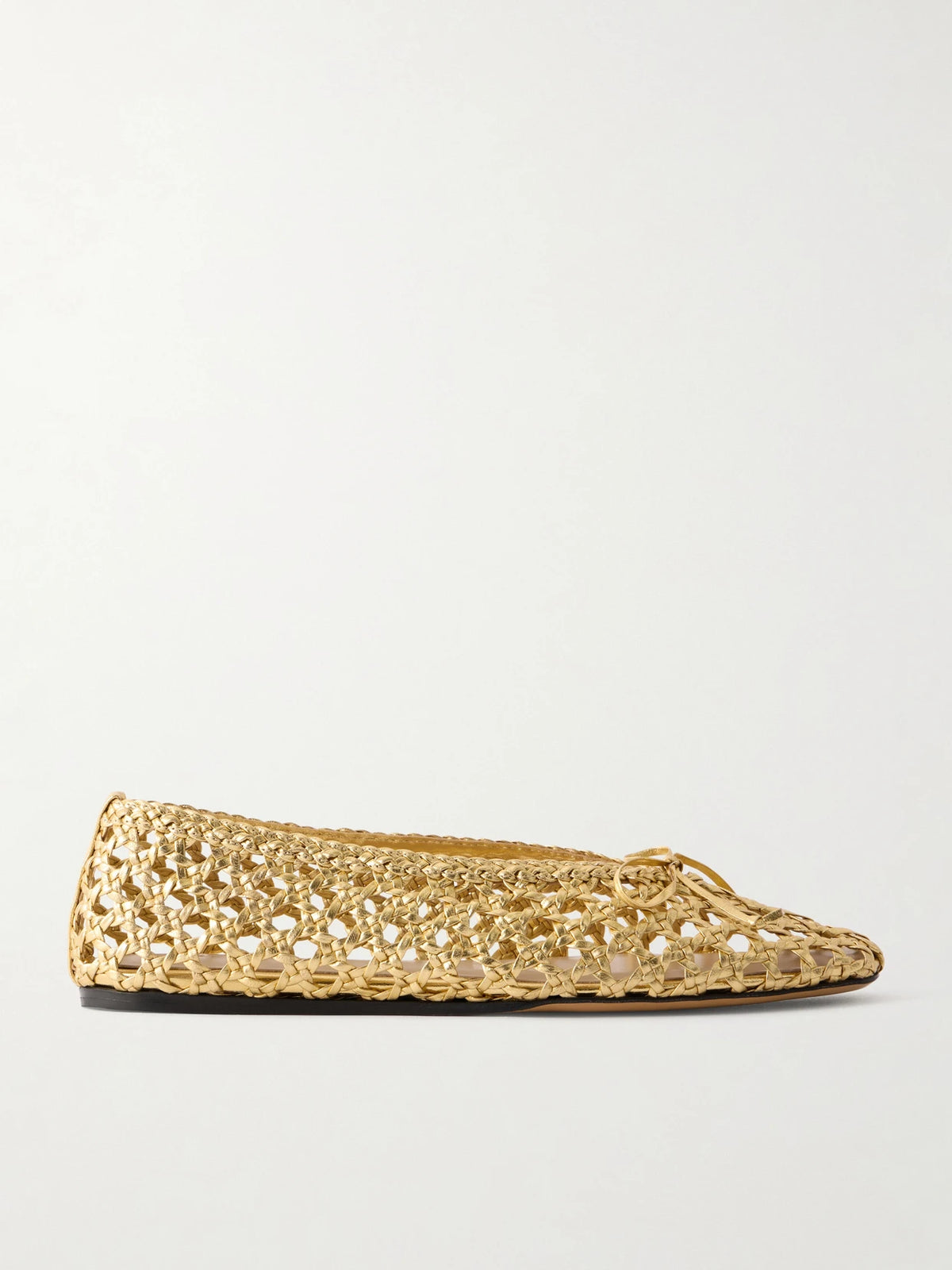 Woven Leather Ballet Flats