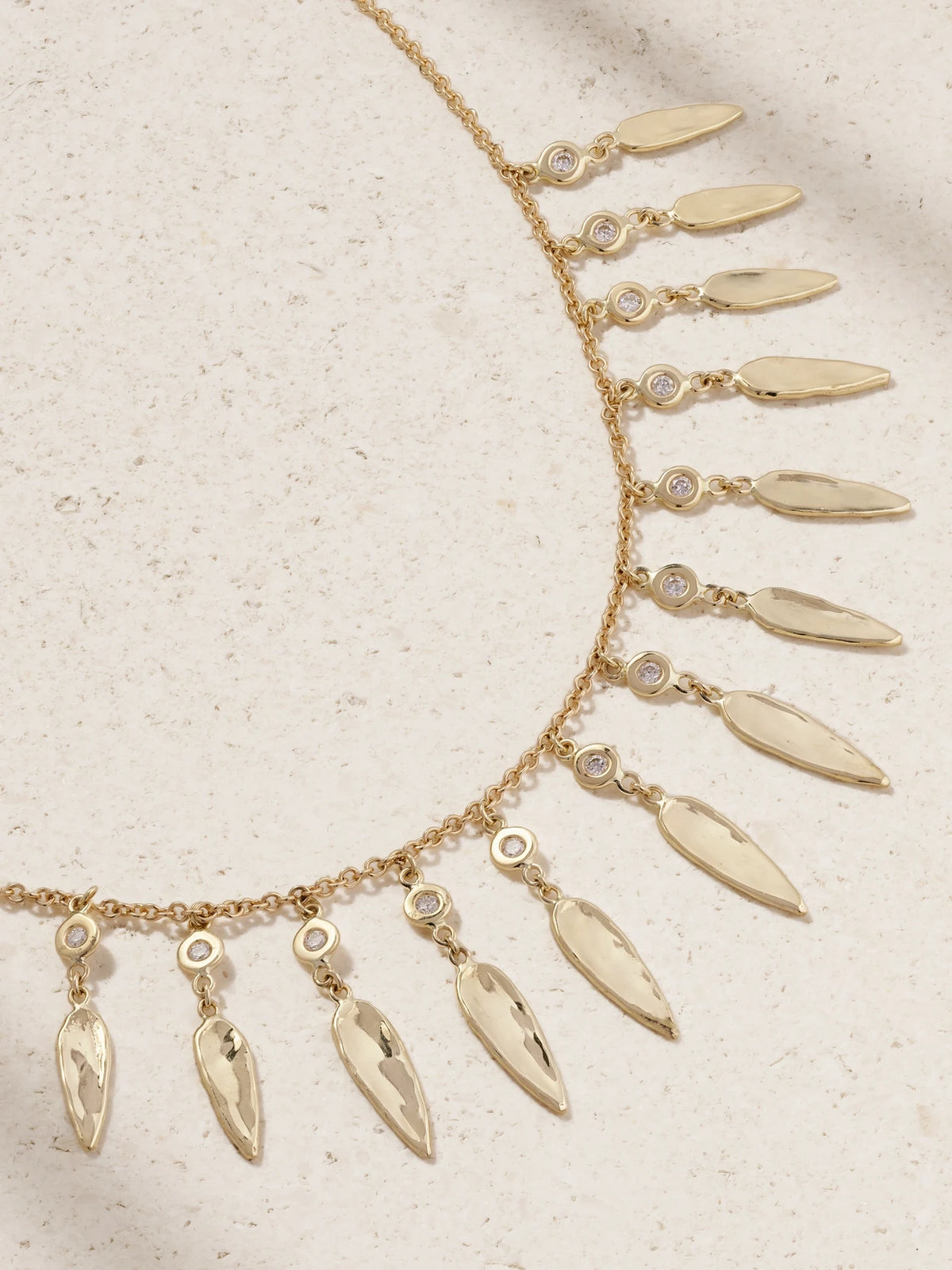 Shaker 14-karat Gold Diamond Necklace