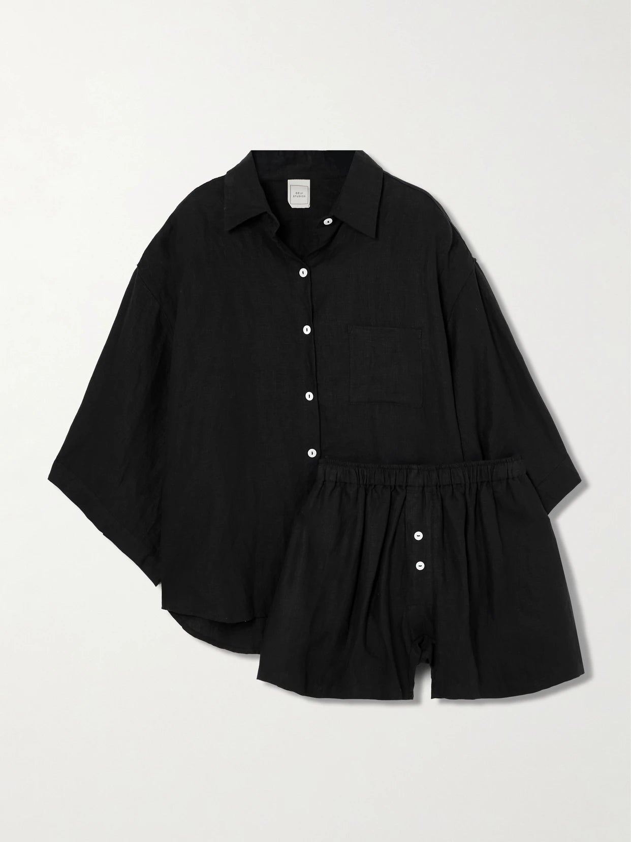 03 Linen Shirt And Shorts Set