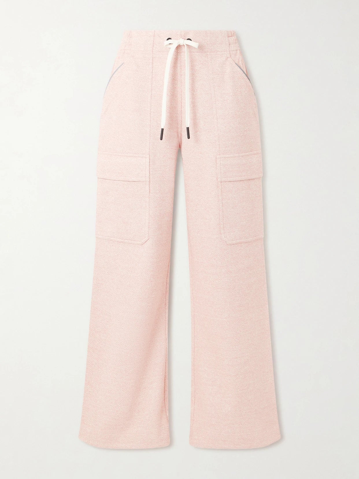 Image of Sleepwear & Loungewear. Product name - Cotton-jersey Straight-leg Sweatpants in Baby pink colour by brand - Moncler Grenoble