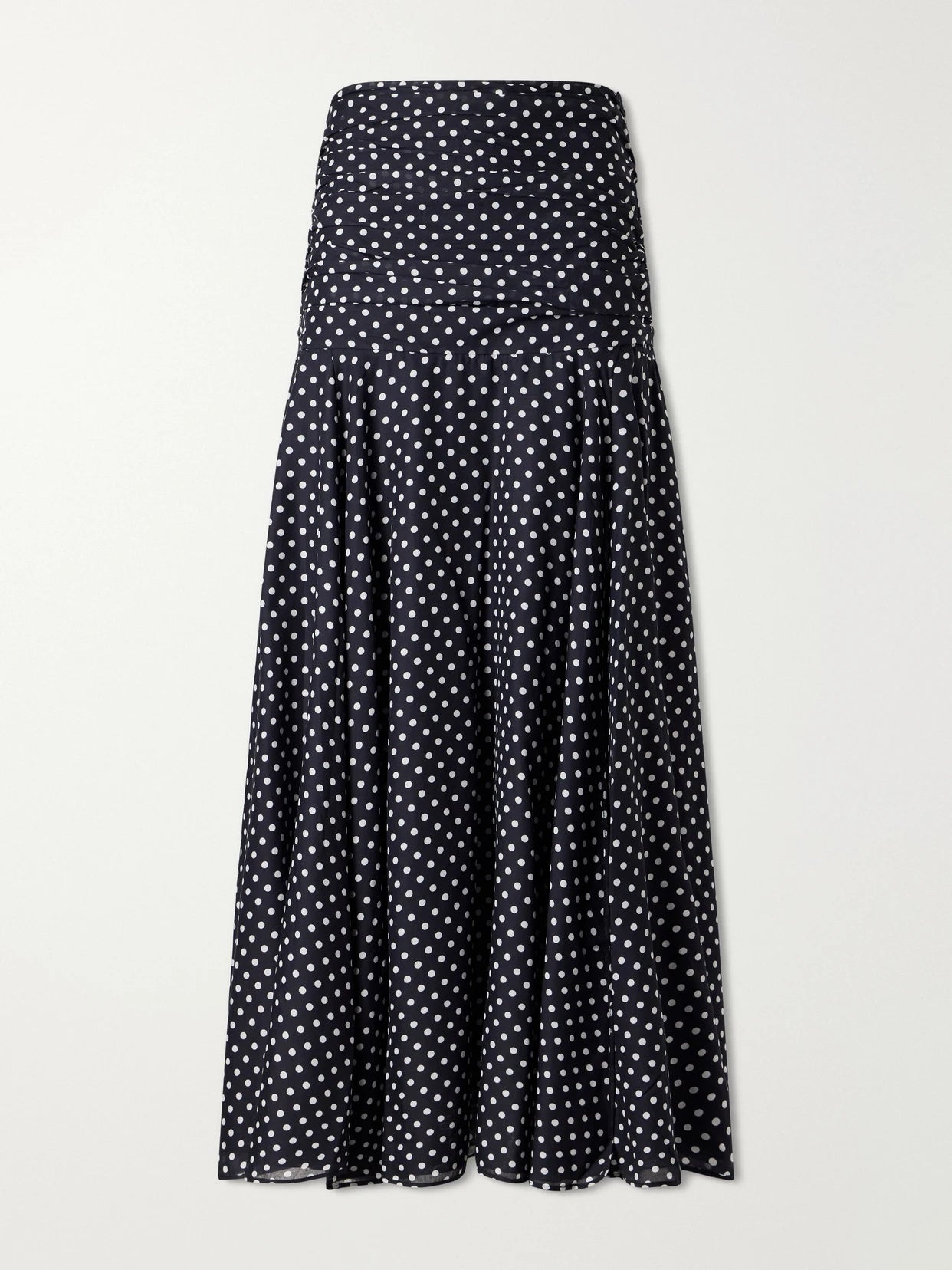 Senda Polka-dot Cotton-blend Maxi Skirt