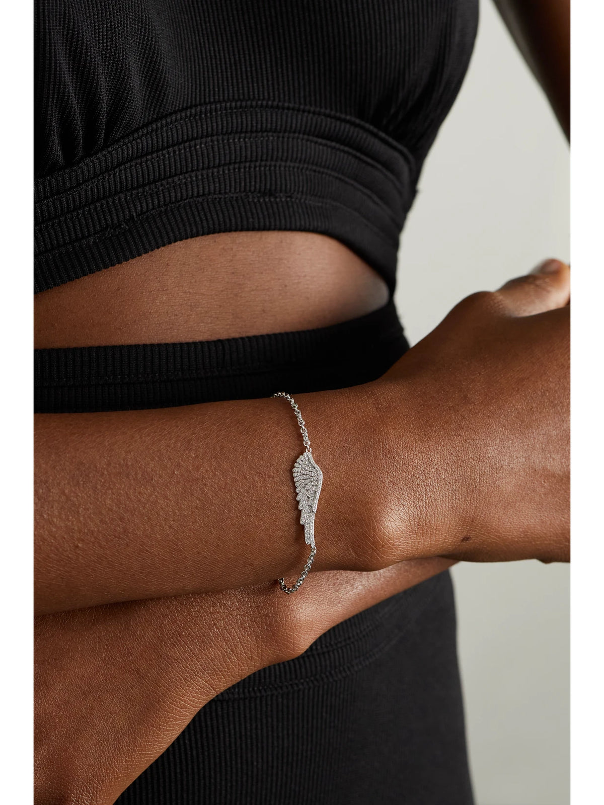 Image of Bracelets. Product name - Wings Classic 18-karat White Gold Diamond Bracelet in Multi colour by brand - Garrard