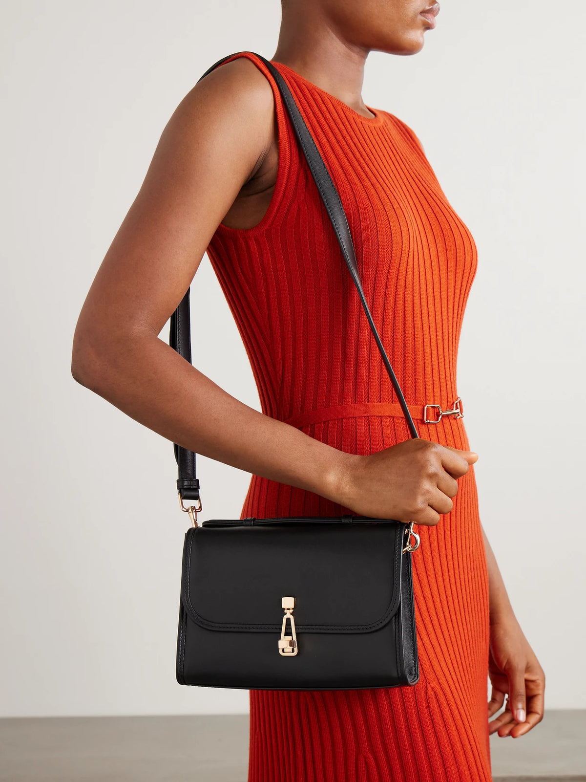 Image of Bags. Product name - Leonora Small Leather Tote in Black colour by brand - Gabriela Hearst
