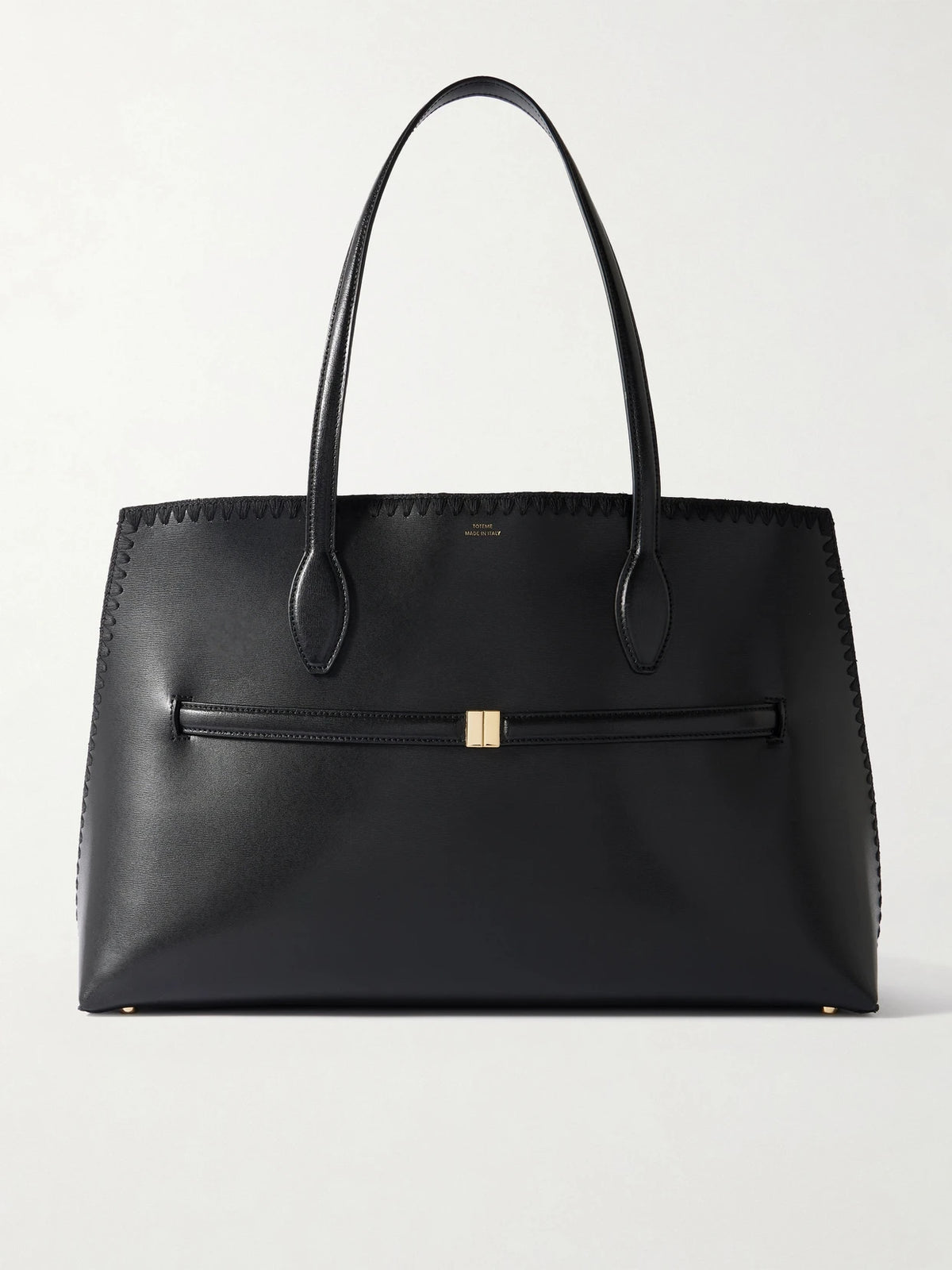 Lounge Belted Whipstitched Leather Tote