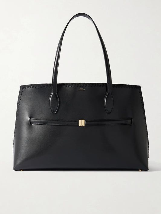 Lounge Belted Whipstitched Leather Tote