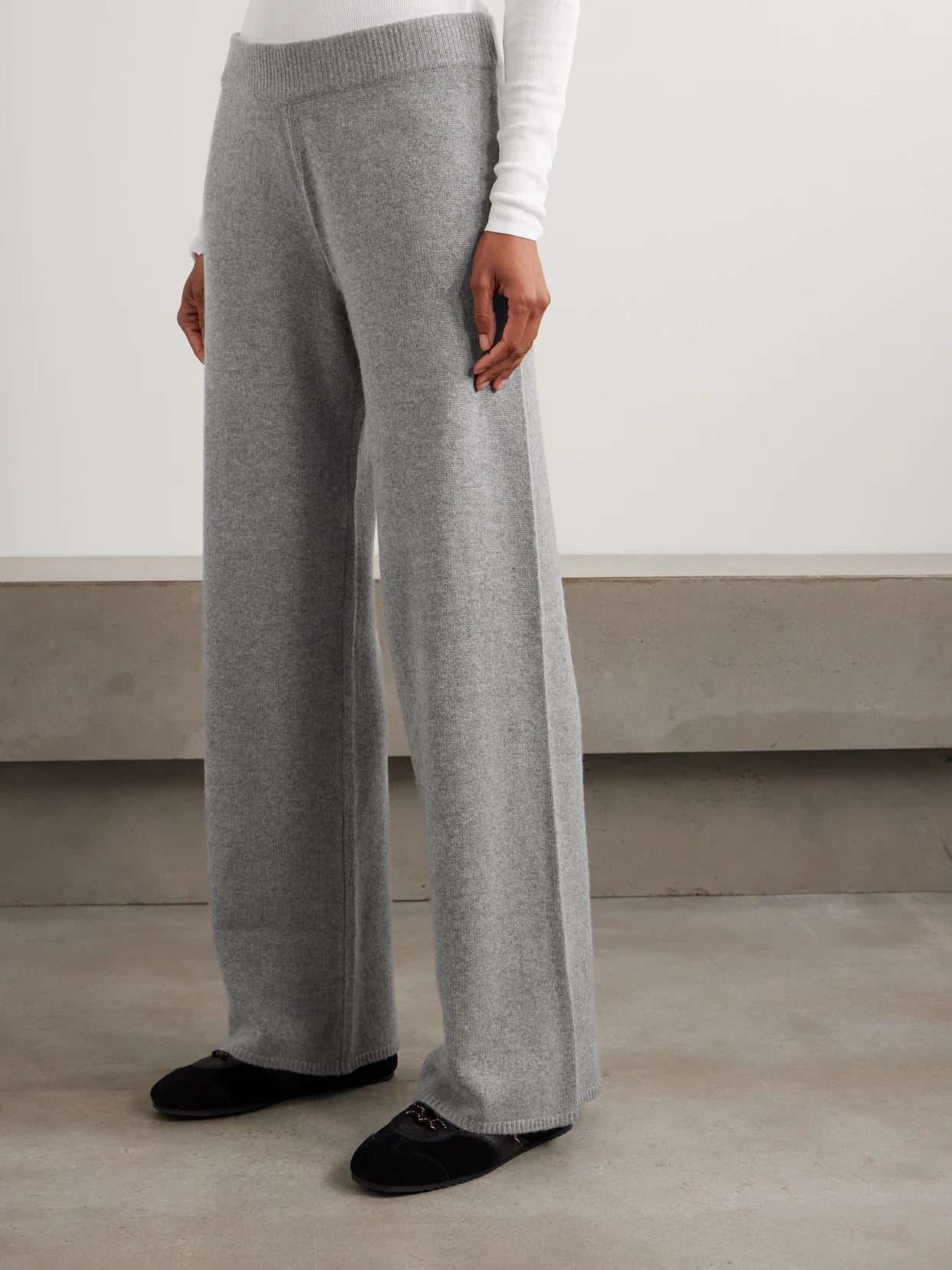 Cashmere Wide-leg Pants