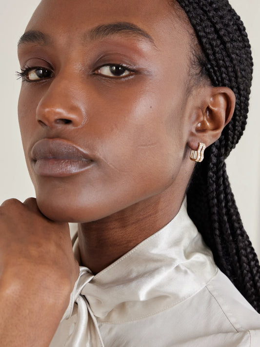 Image of Earrings. Product name - 14-karat Gold Diamond Single Earring in Multi colour by brand - Sydney Evan