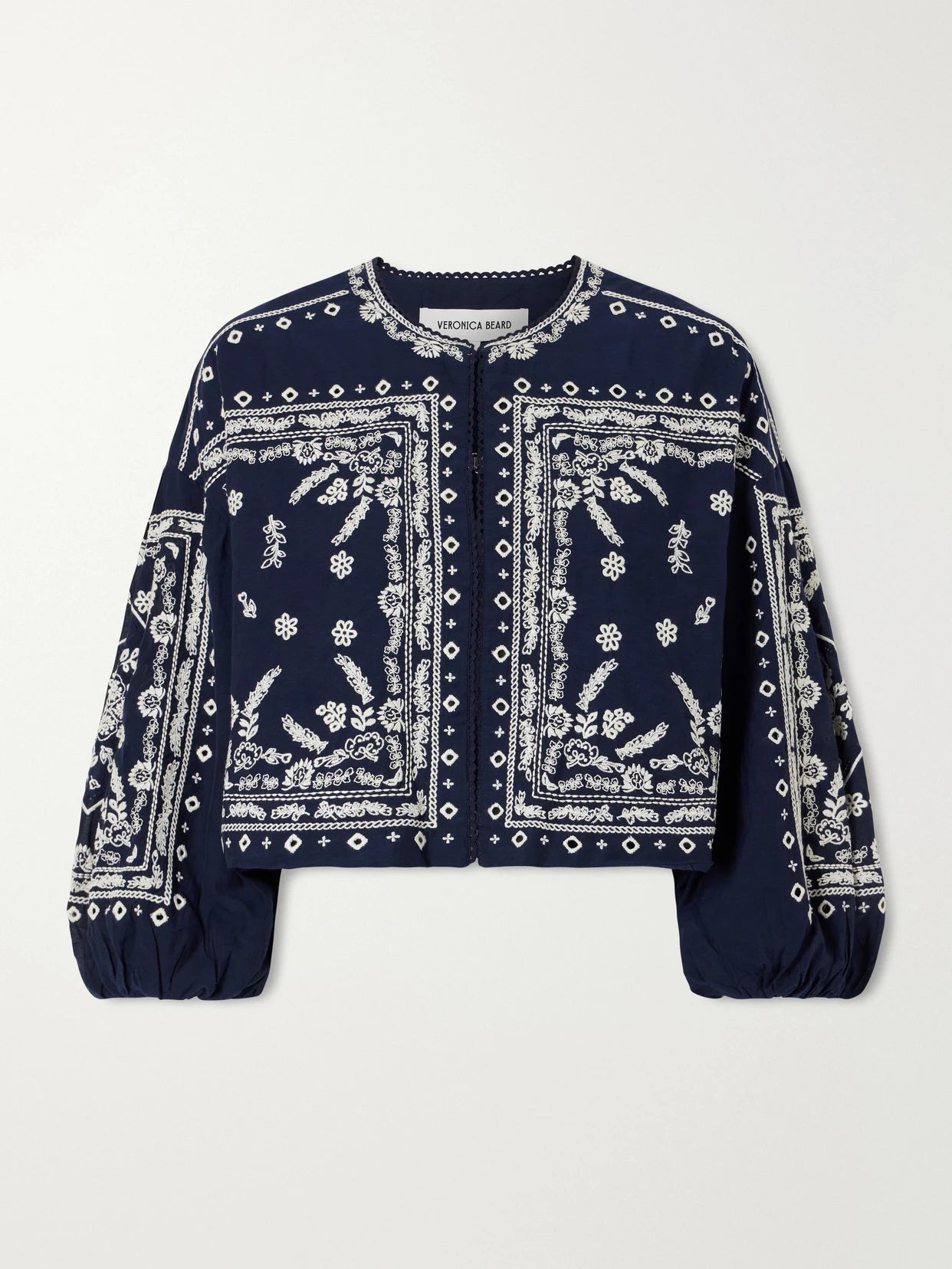 Drake Cropped Embroidered Cotton-blend Poplin Jacket