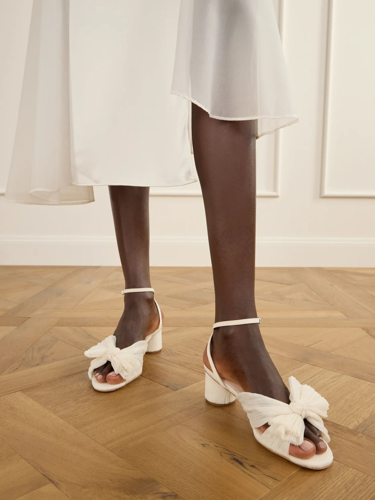 Loeffler Randall Dahlia Bow-detailed Organza Sandals