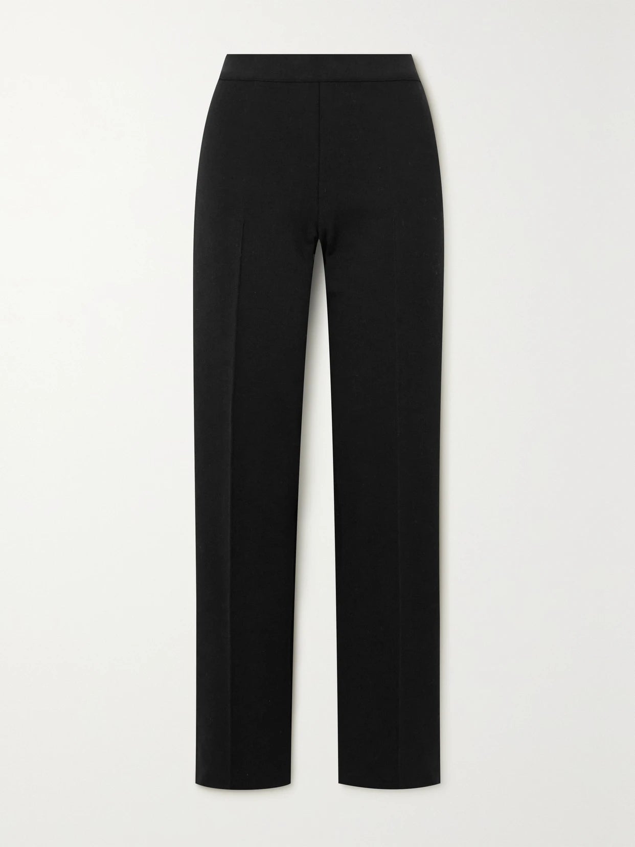 Image of a model wearing Pants. Product name - Jules Stretch-cotton Straight-leg Pants in Black colour by brand - HIGH SPORT