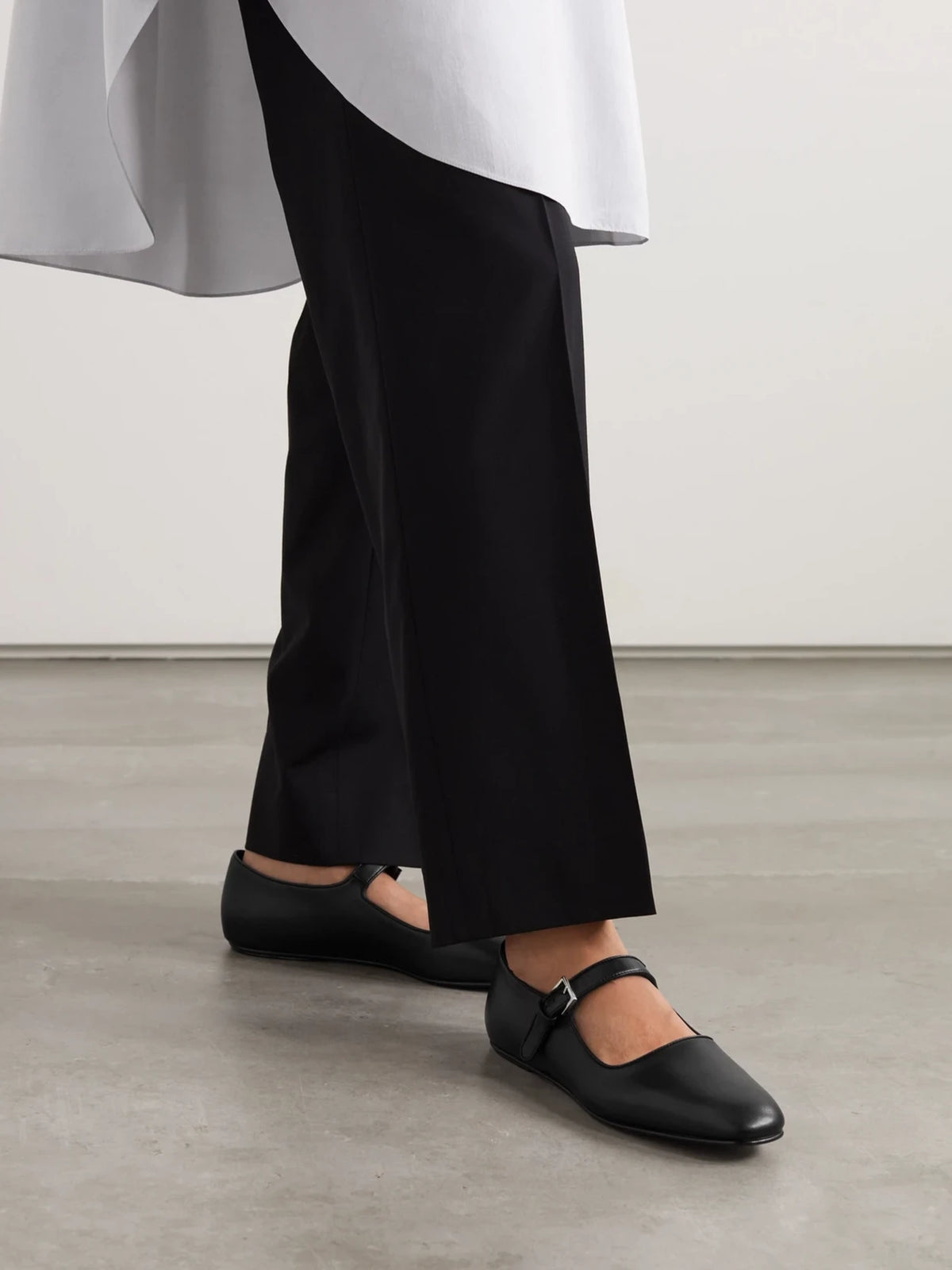 Ava Leather Mary Jane Ballet Flats