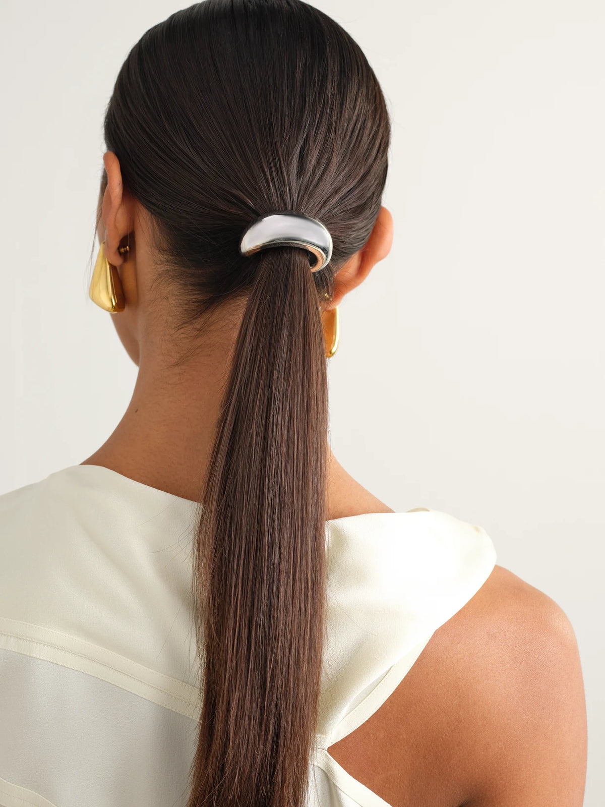 Image of Accessories. Product name - The Thea Silver-plated Hair Tie in Multi colour by brand - LIÉ STUDIO