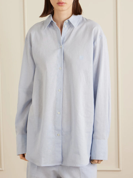 Cotton And Linen-blend Shirt