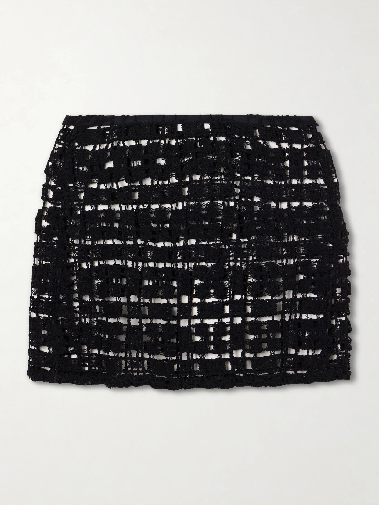 Sun Crocheted Cotton Mini Skirt