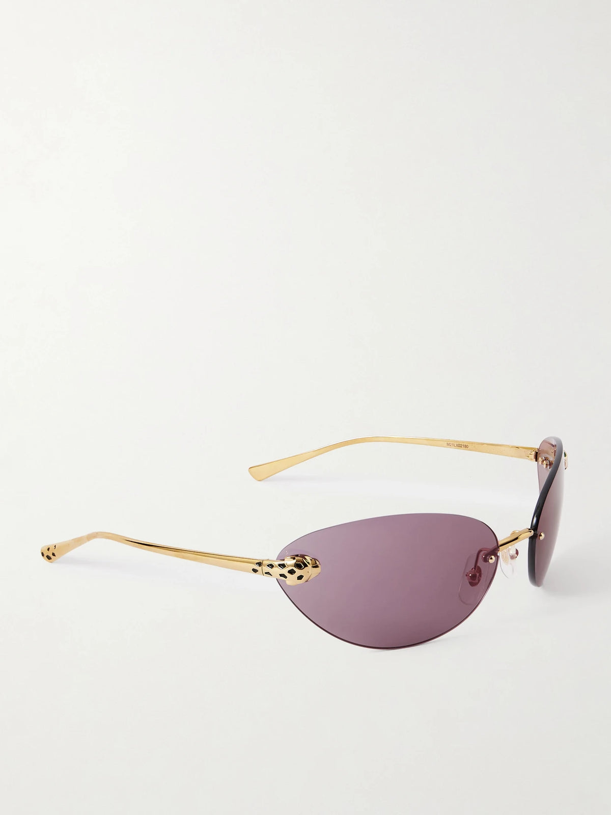 Panthère De Cartier Rimless Cat-eye Gold-tone Sunglasses