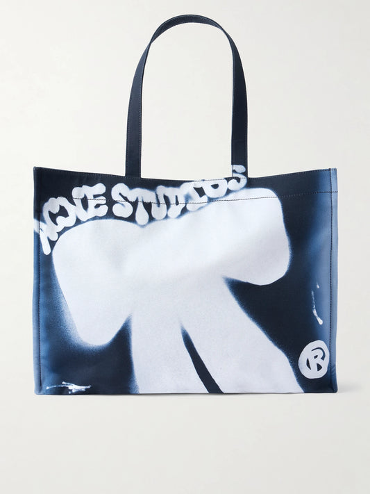 Logo Printed Cotton-canvas Tote