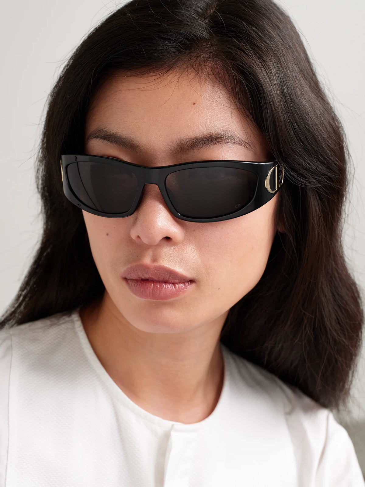Image of Sunglasses. Product name - Verydior S3i D-frame Acetate Sunglasses in Black colour by brand - DIOR Eyewear