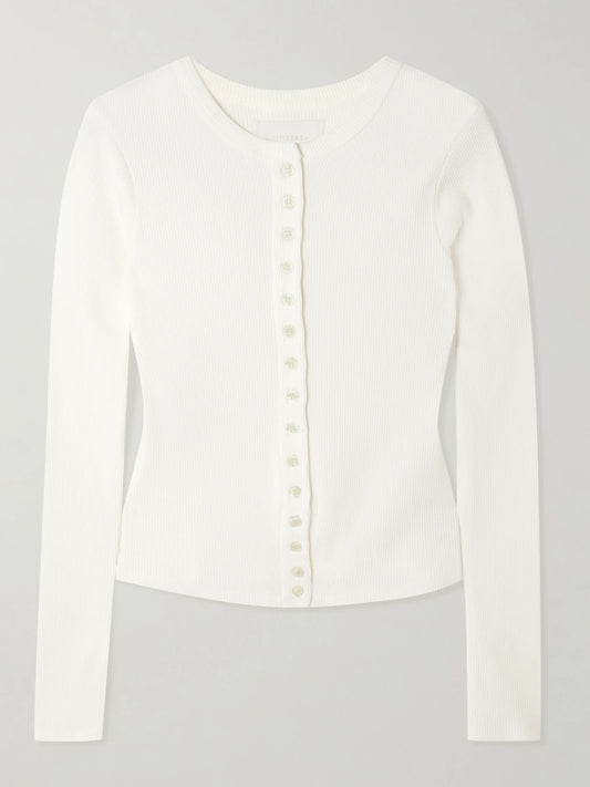 Kari Ribbed Stretch-jersey T-shirt