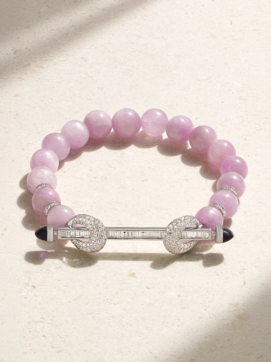 Chakra 18-karat White Gold Multi-stone Bracelet