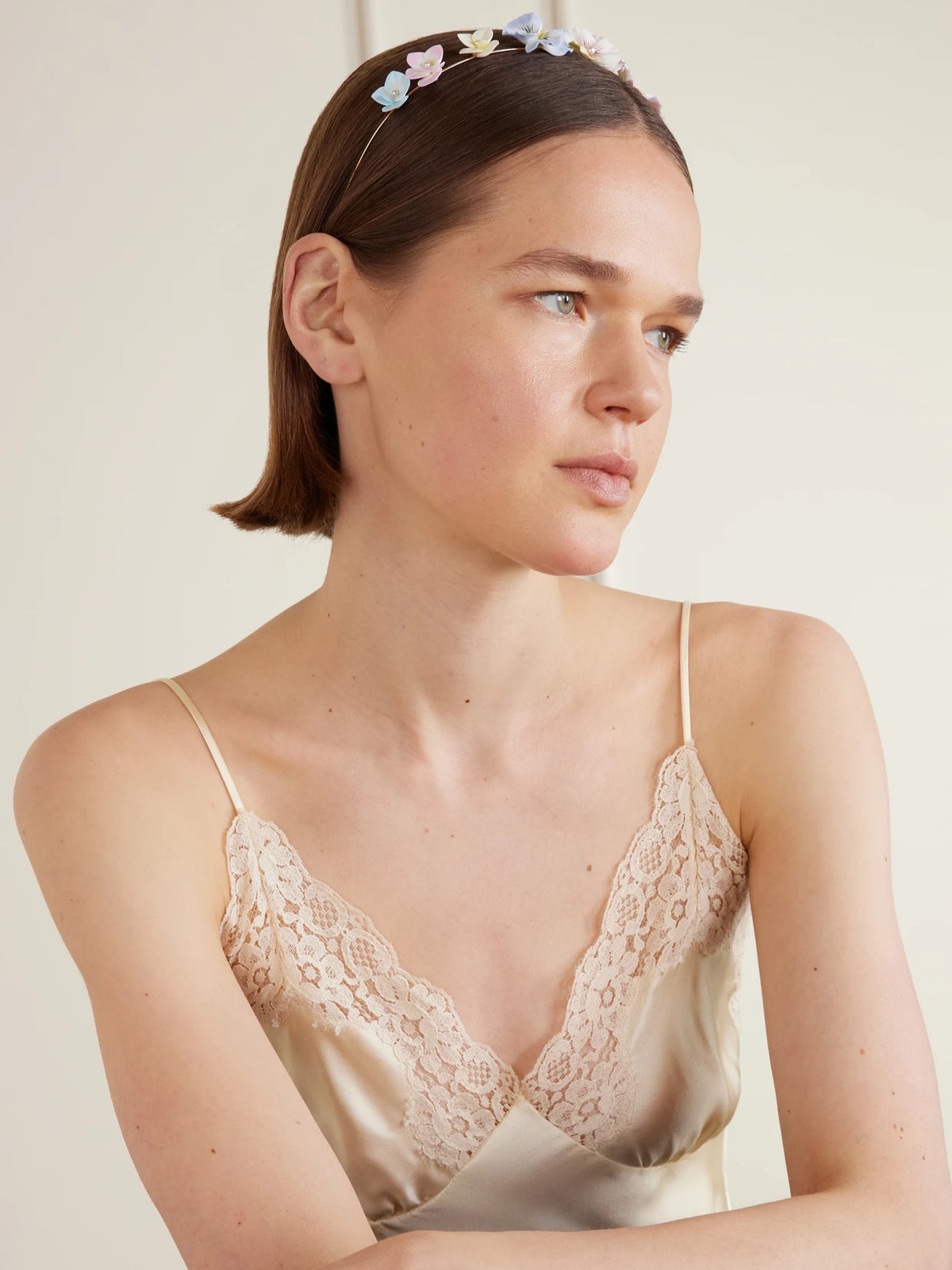Image of Accessories. Product name - Anarosa Flower Headband in Multi colour by brand - Jennifer Behr