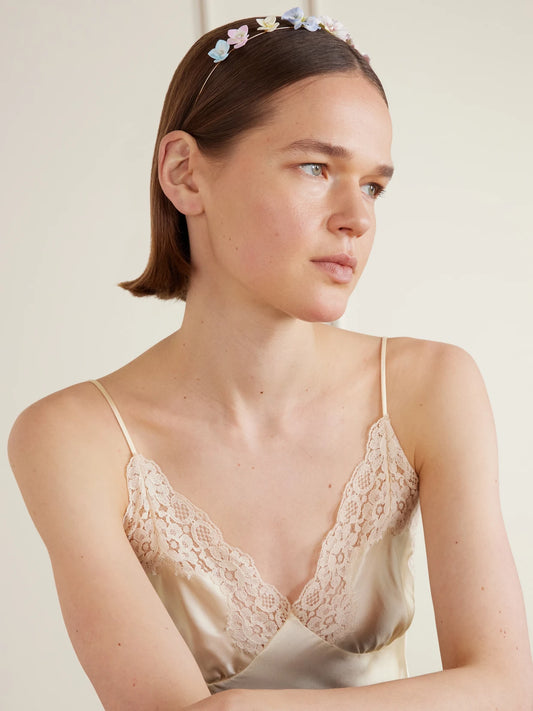 Image of Accessories. Product name - Anarosa Flower Headband in Multi colour by brand - Jennifer Behr