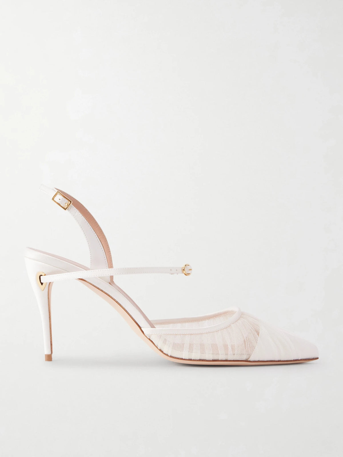 Mattia 85 Leather-trimmed Lace Pumps