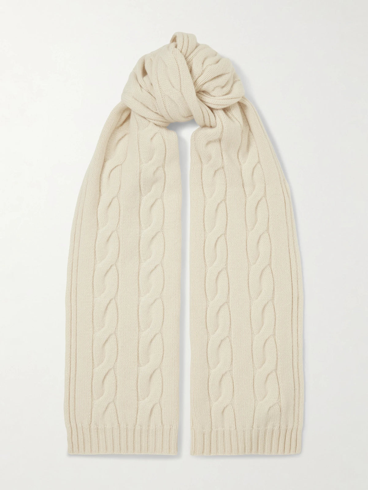 Cable-knit Cashmere Scarf
