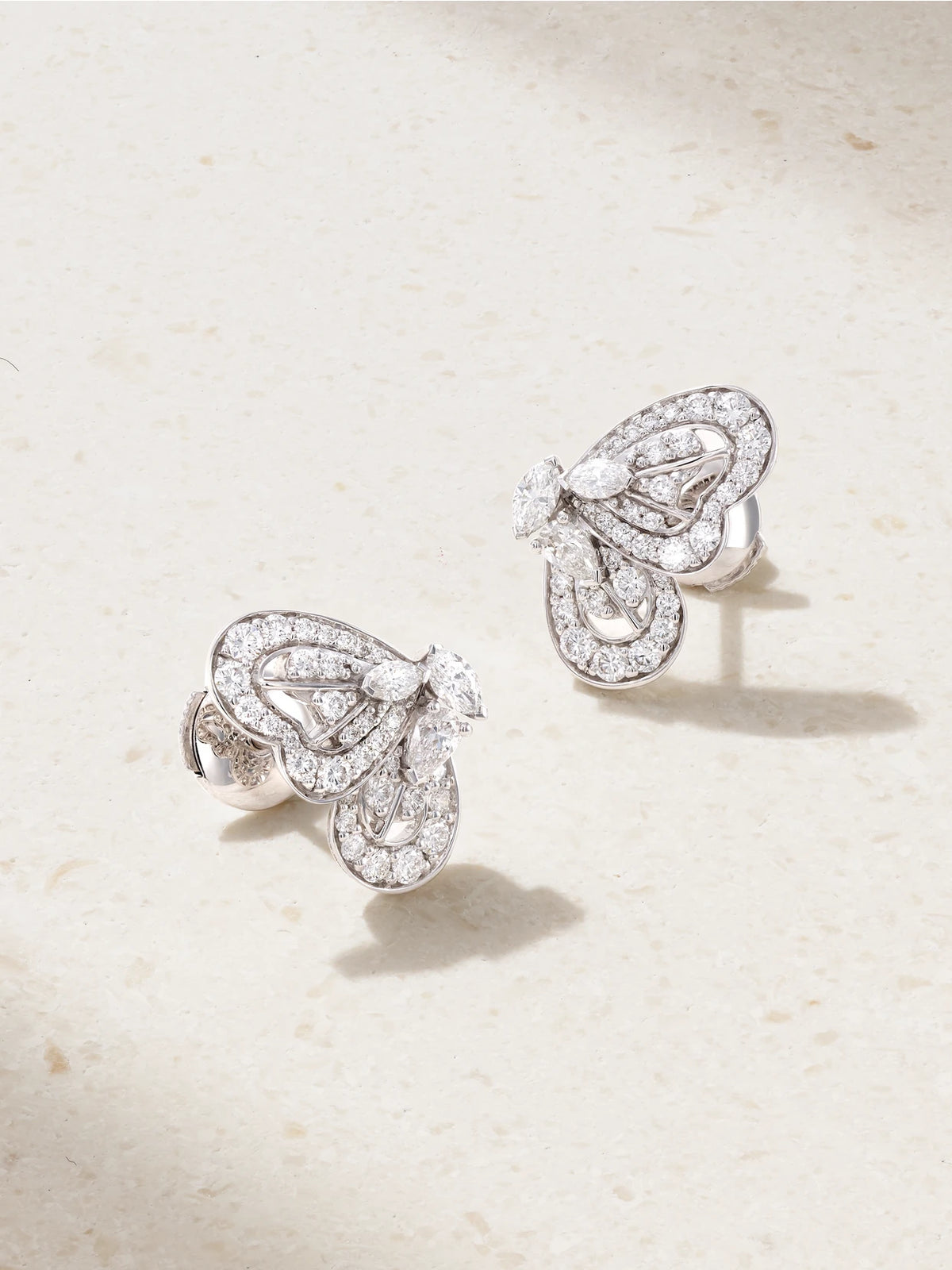 Portraits Of Nature Butterfly 18-karat White Gold Diamond Earrings
