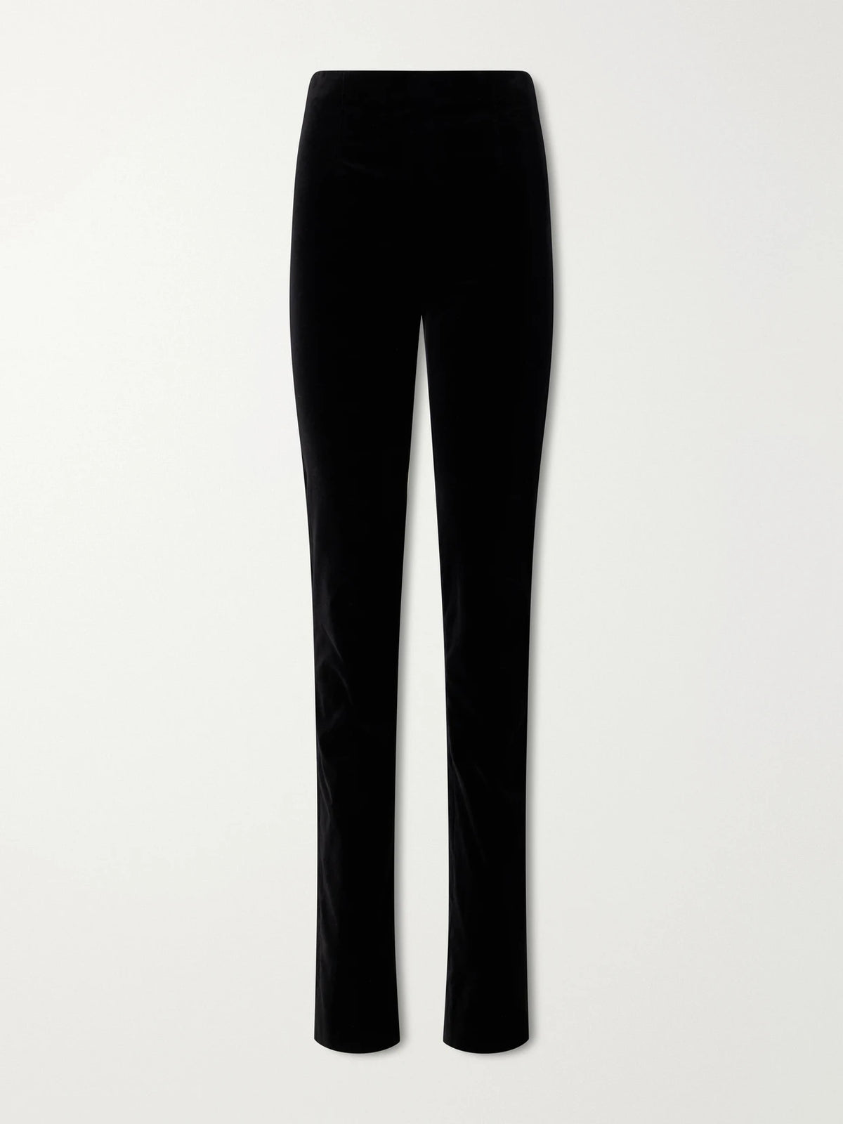 KHAITE Ryden Darted Wool-blend Velvet Straight-leg Pants
